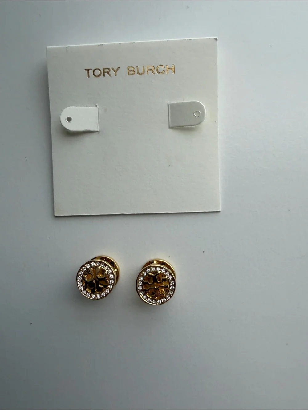 Tory Burch Reversible Green Enamel and Crystal GoldTone Icon Circle Earrings